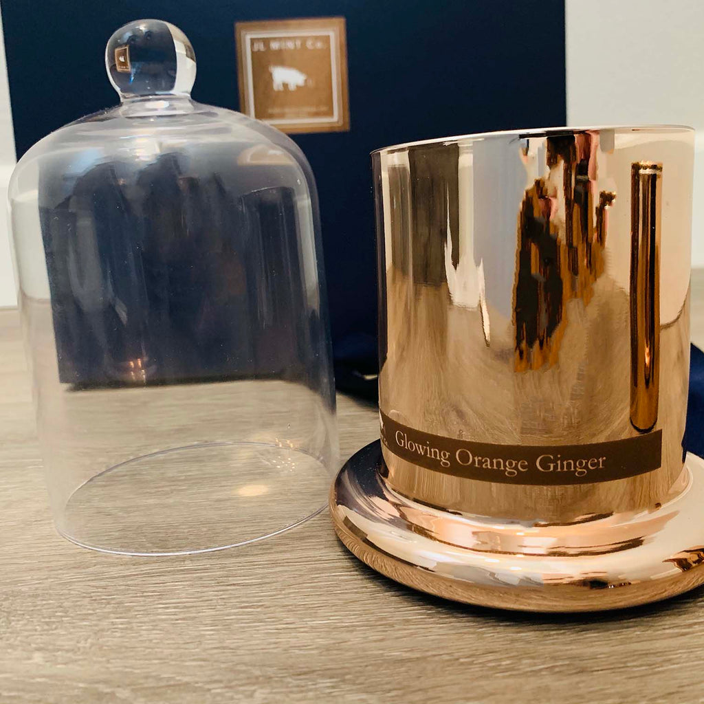 Glowing Orange Ginger JL Mint Co. Soy Wax Dome Candle