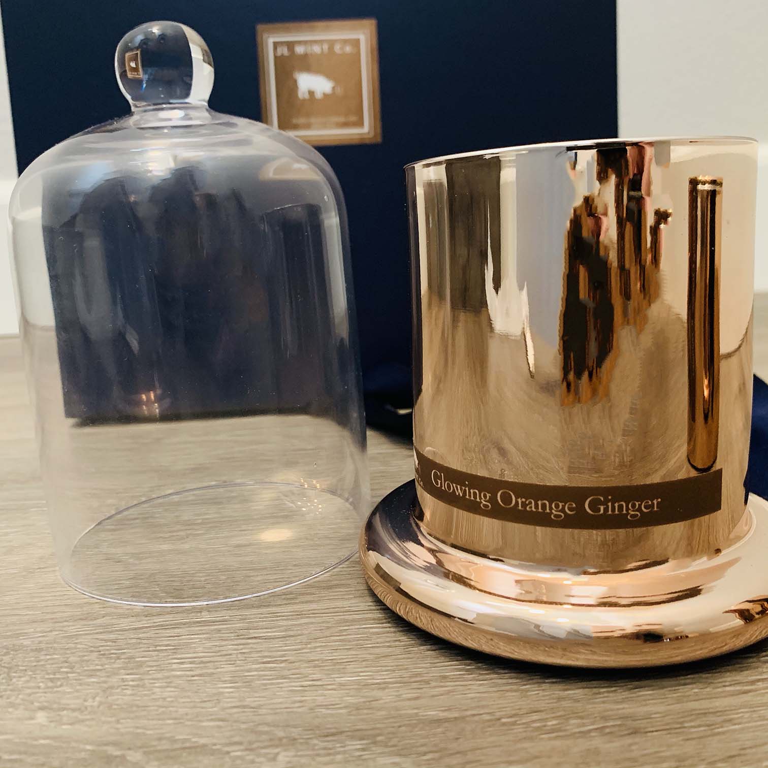 Glowing Orange Ginger JL Mint Co. Soy Wax Dome Candle