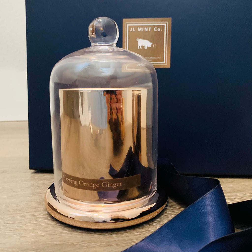 Glowing Orange Ginger JL Mint Co. Soy Wax Dome Candle