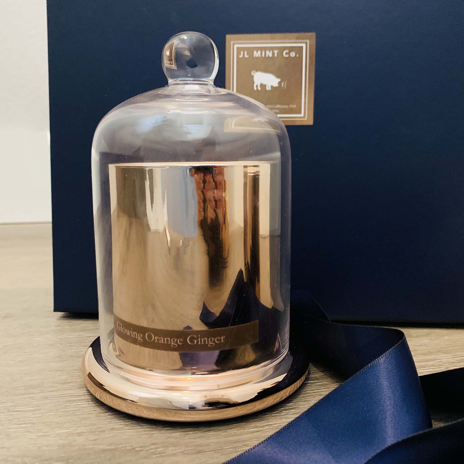 Glowing Orange Ginger JL Mint Co. Soy Wax Dome Candle