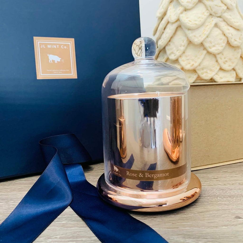 Rose & Bergamot JL Mint Co. Soy Wax Large Candle