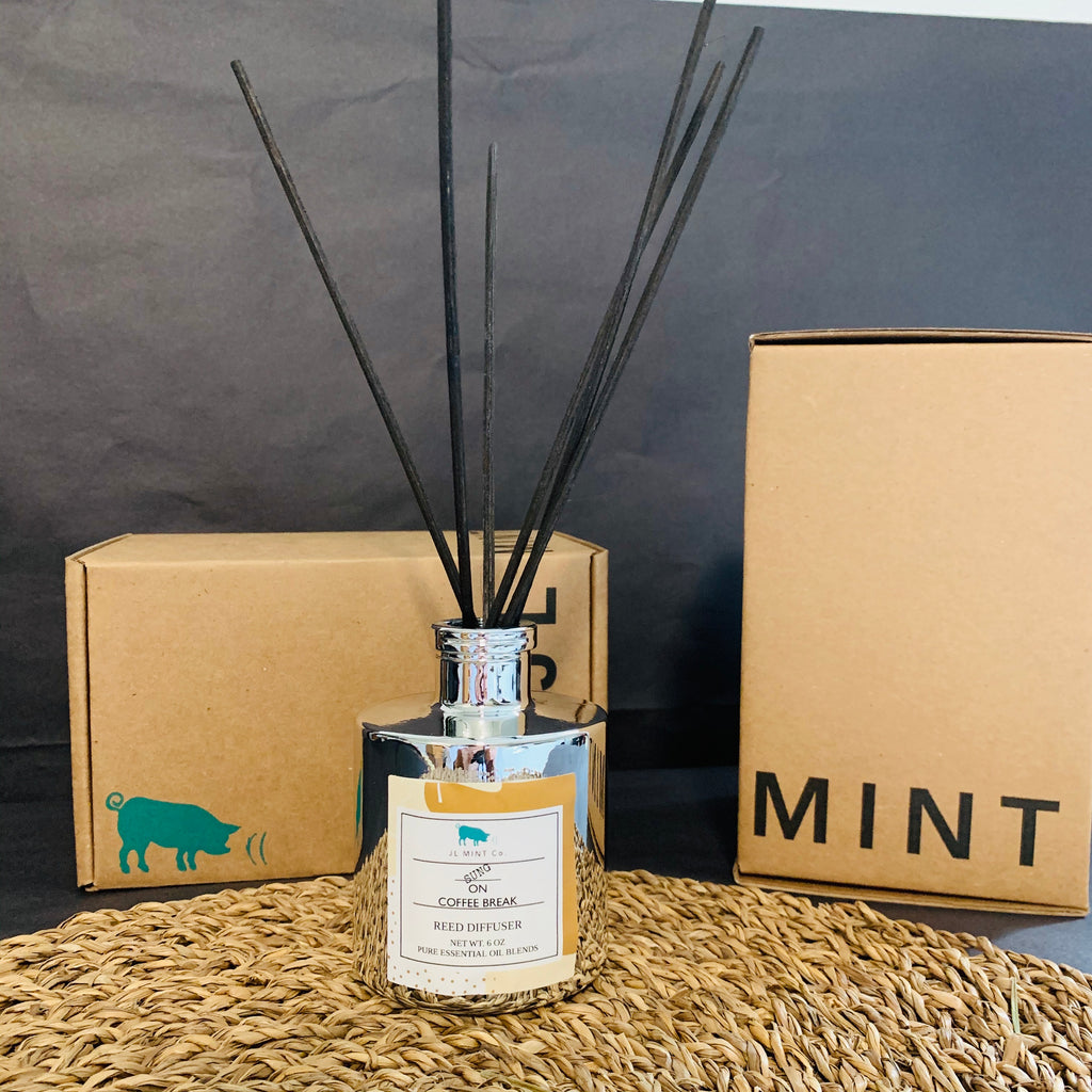 On Coffee Break JL Mint Co. Reed Diffuser